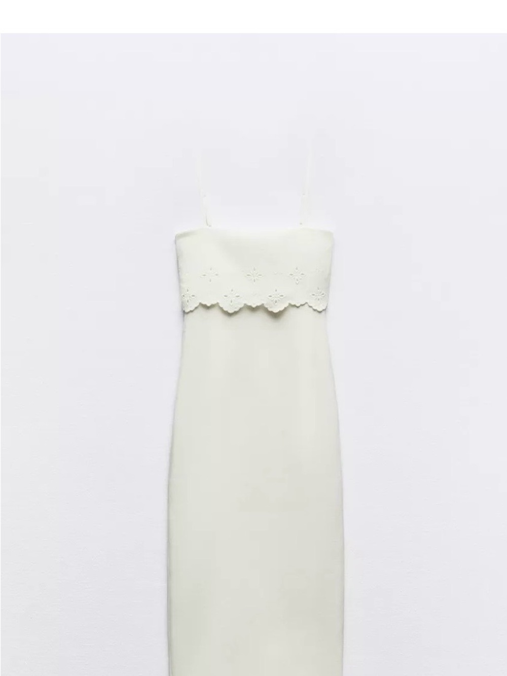 zara embroidered stretch knit dress white